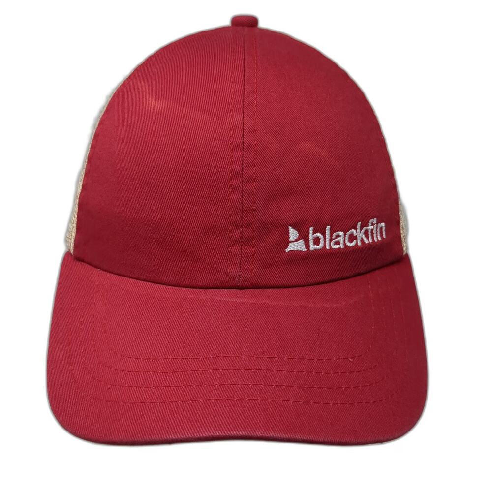 Fahrenheit Baseball Cap Red One Size Distressed Mesh Slideback Trucker Style Hat